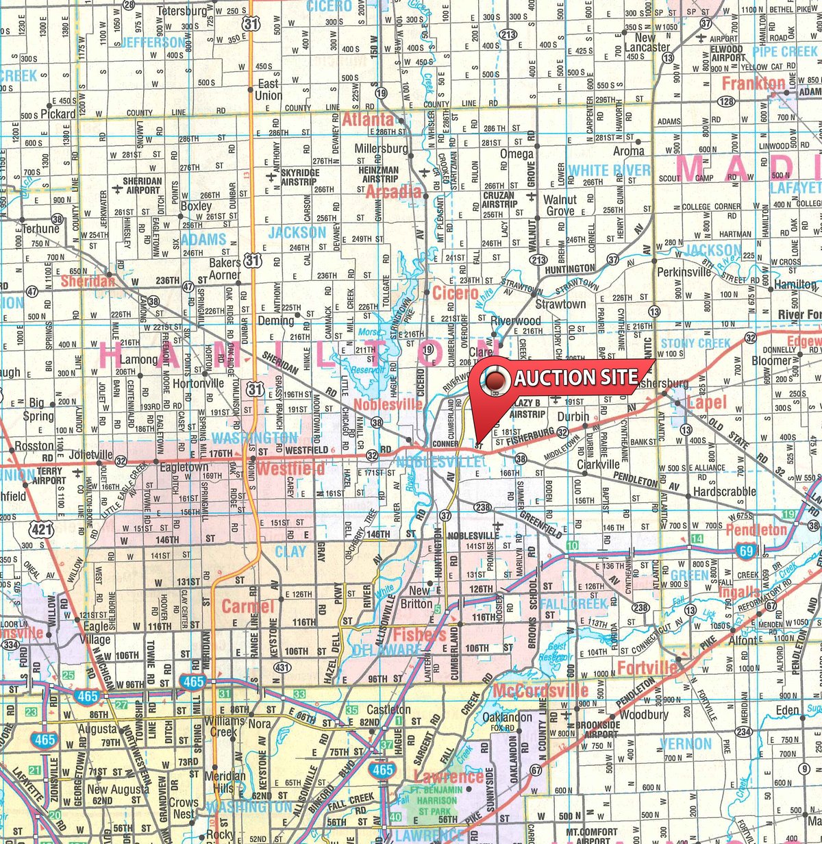 Area map - SHOP EQUIPMENT AUCTION IN HAMILTON COUNTY, INDIANA